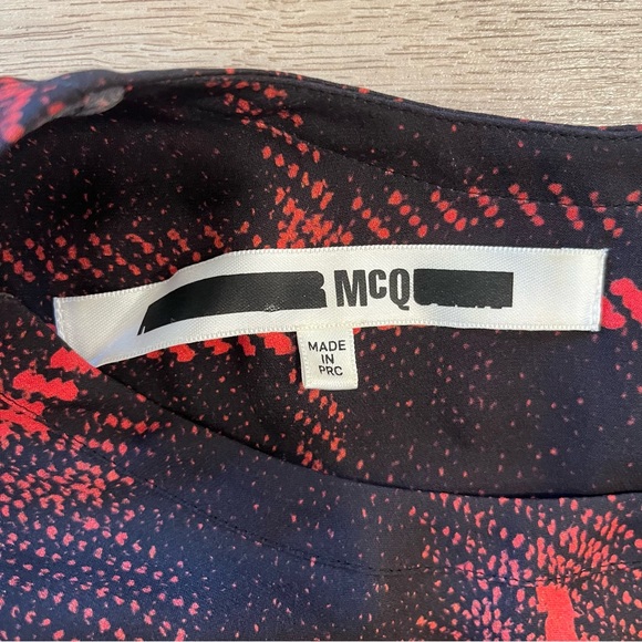 Alexander McQueen Red Plaid Mini Dress Asymmetrical Tie Drape Size 2 US/38 IT - Picture 4 of 8